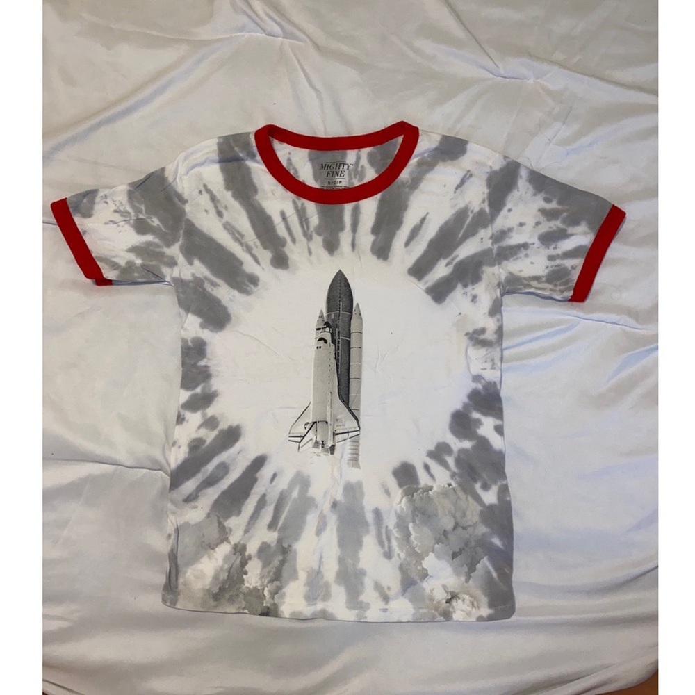 Tie dye color block t-shirt